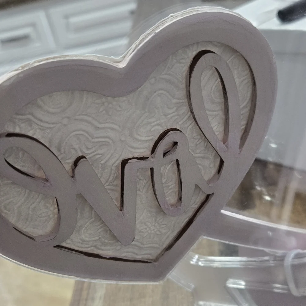 Large Heart-Shaped Pink and Pearl Guest Sign In